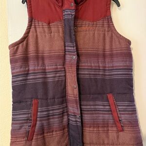 Cinch Women's Striped Vest - Red and Purple Large